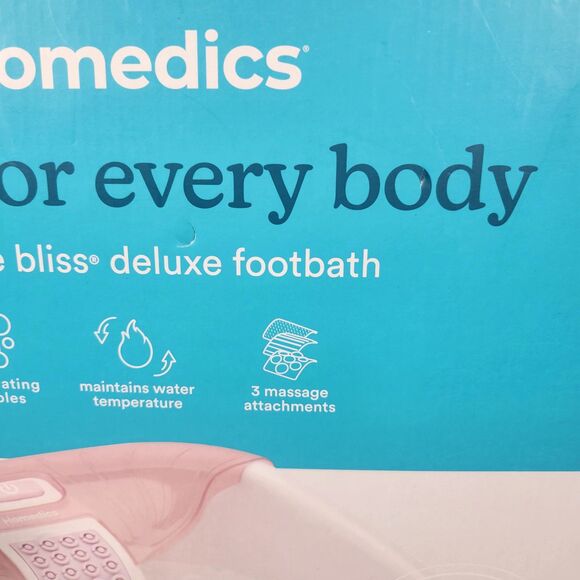 Homedics Bubble Bliss Deluxe Foot Bath Heated Massaging Foot Spa Color Pink-NEW - Picture 3 of 8